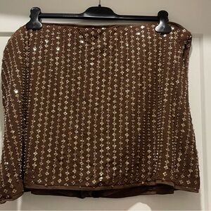 Abercrombie & Fitch Brown Sequin Women's Skirt